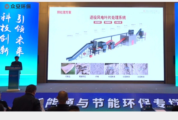 眾安環(huán)保退役風(fēng)電葉片處理解決方案 亮相2024年鄭州高新區創(chuàng  )新合作大會(huì )